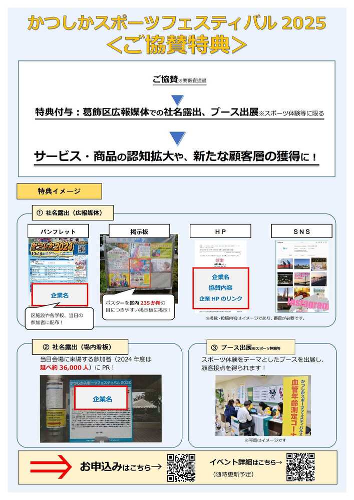 協賛特典のイメージ