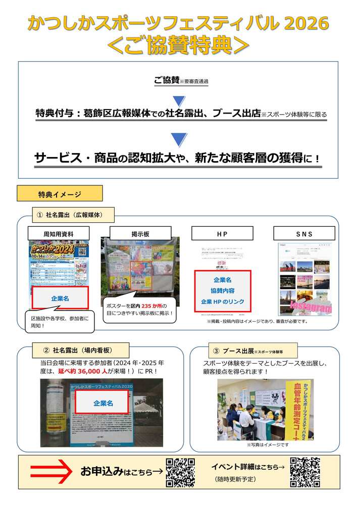 協賛特典のイメージ