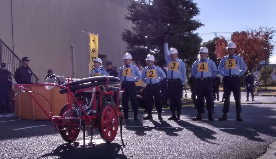 C級軽可搬消防ポンプ操法の模様