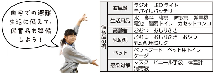 備蓄品の例