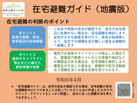 在宅避難ガイド(地震版)の図