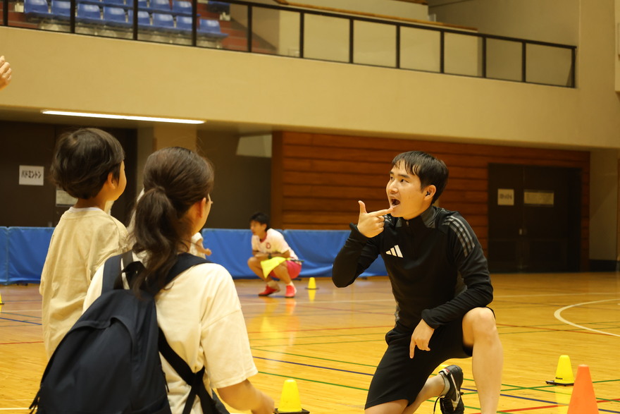 デフサッカー体験の様子