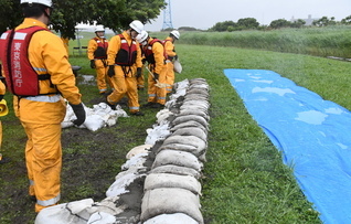 積み土のう工法の実施状況です。