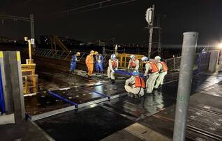 止水板運搬状況です。