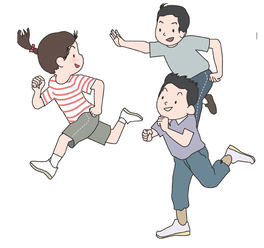 追いかけっこをする子どもたち