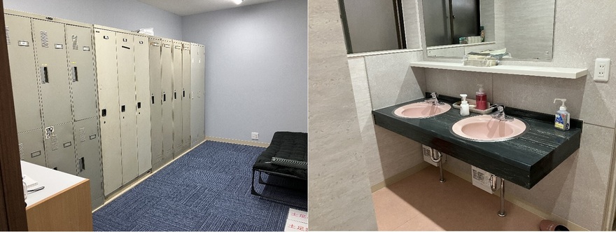 男子ロッカー室（新設）改修後女子トイレ