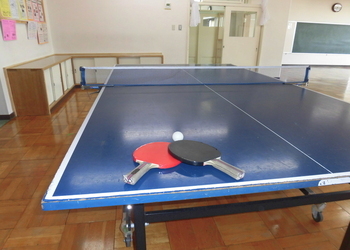 卓球室の雰囲気