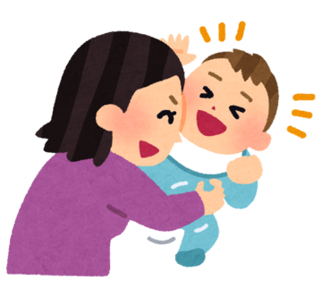 ママと赤ちゃんのイラスト