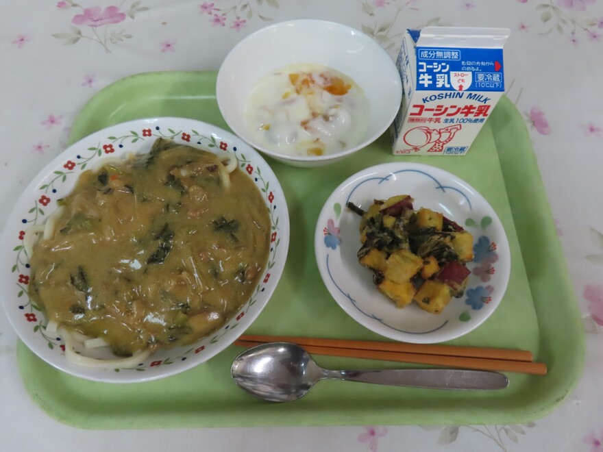 小松菜クリーミーカレーうどん
