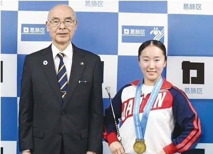 バトントワーリング笠原樹選手　表敬訪問