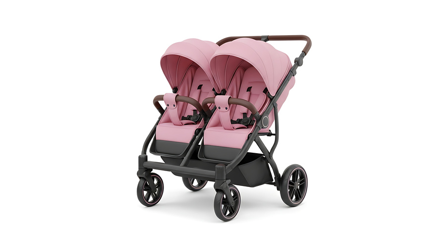 写真：双子用ベビーカー