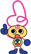 指をさしているもちちゃんのイラスト