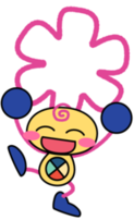 喜んでいるもちちゃんのイラスト