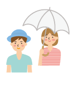 日傘をさす人